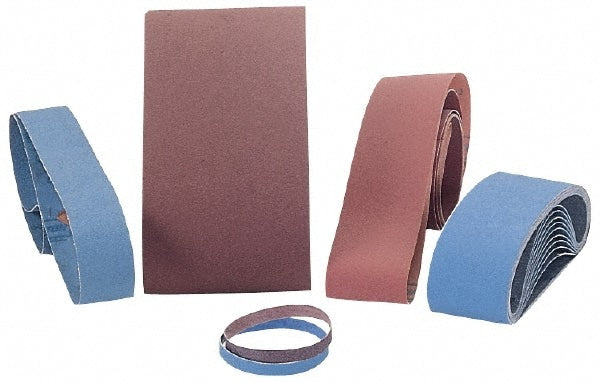 Abrasive Belt: 4" Wide, 132" OAL, 50 Grit, Aluminum Oxide