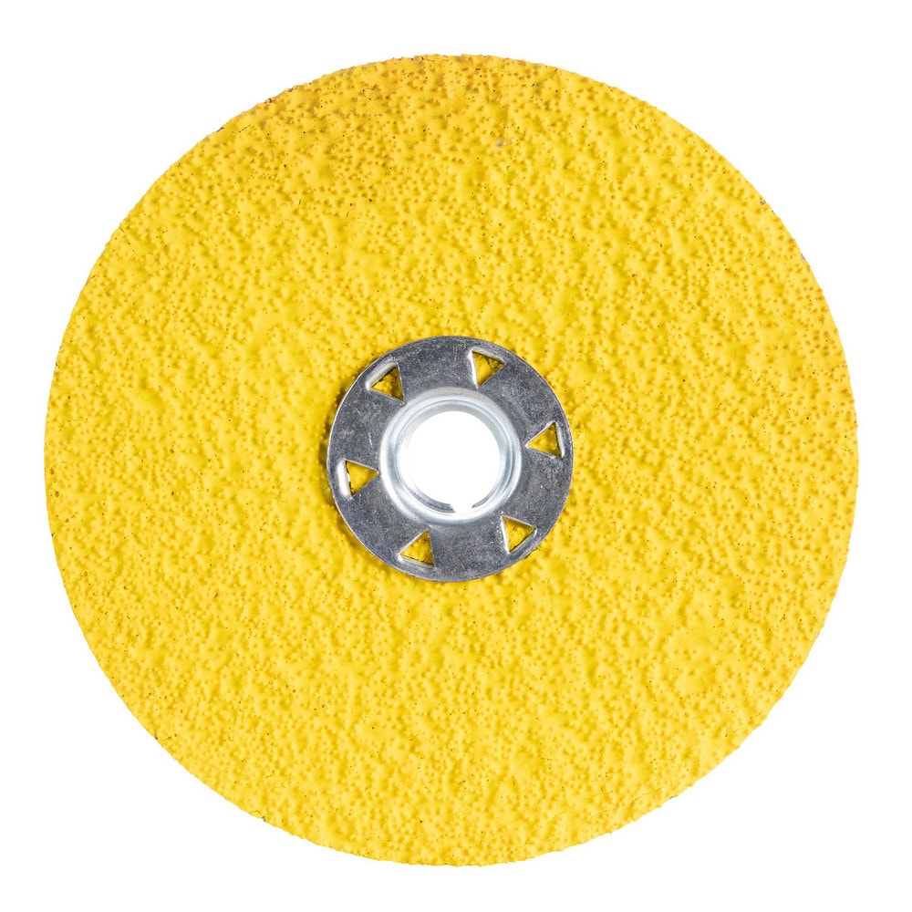 Fiber Disc: 5" Disc Dia, 5/8-11 Hole, Threaded Arbor Hole, 36 Grit, Premium Ceramic Alumina