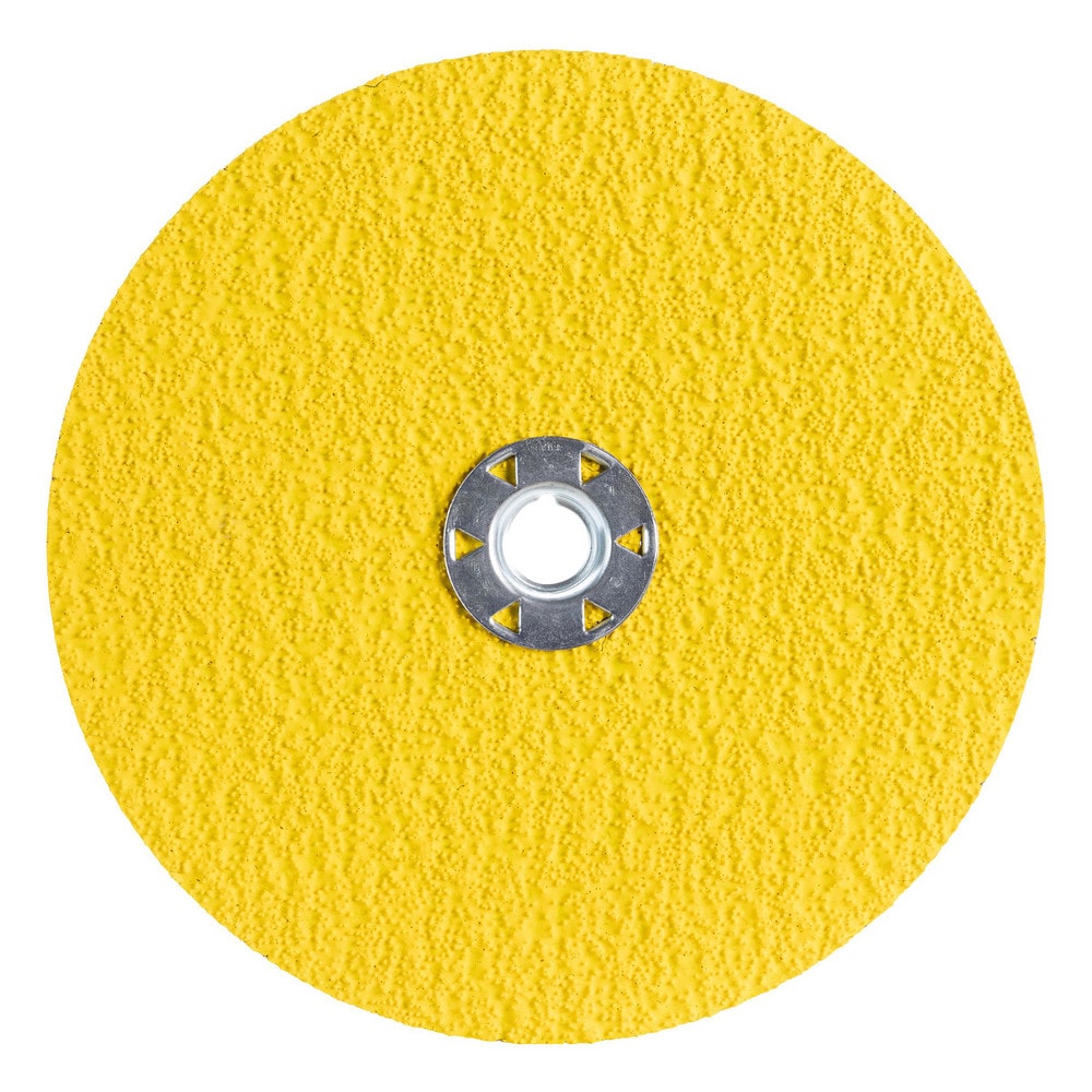 Fiber Disc: 7" Disc Dia, 5/8-11 Hole, Threaded Arbor Hole, 36 Grit, Premium Ceramic Alumina