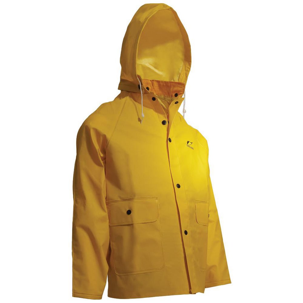 Rain Jacket: Size 4X-Large, 0, Yellow, Polyester & PVC