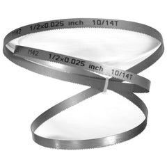 Welded Bandsaw Blade: 5' 4-1/2" Long x 1/2" Wide x 0.0250" Thick, 10-14 TPI