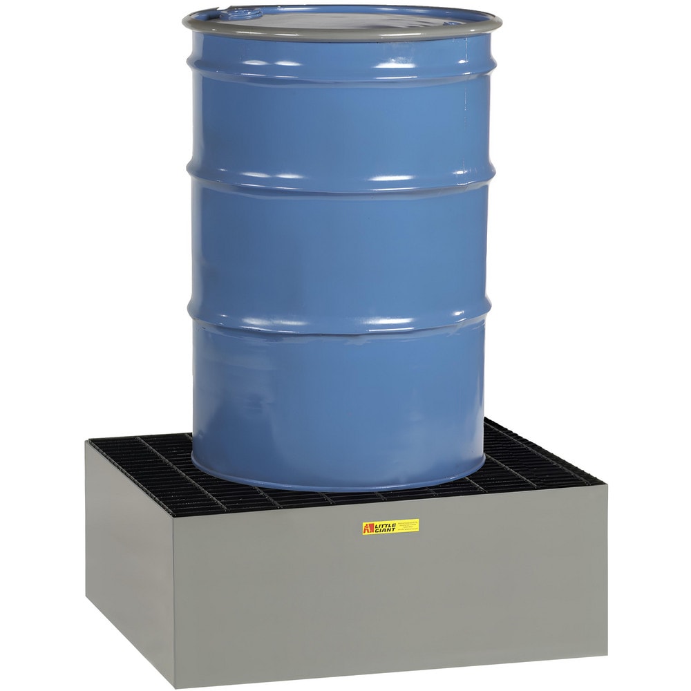 Spill Control Pallet: 1 Drum, 66.00 gal, 3000.00 lb, Steel