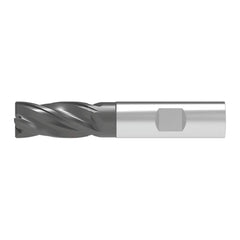 Corner Chamfer End Mill: 3.00 mm Dia, 8.00 mm LOC, 4 Flute, 0.10 mm Chamfer Width, Solid Carbide