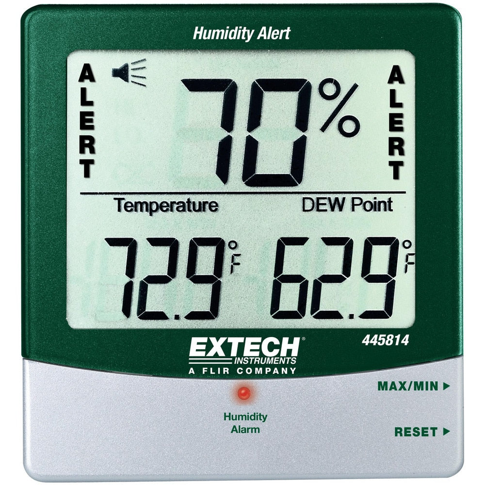 Thermometer/Hygrometers & Barometers; Product Type: Thermo-Hygrometer, Dew Point Meter; Probe Type: Wired Probe; Accuracy: 1 °C, 1.8 °F; Dew Point Accuracy: ±4%; Power Source: Battery; Batteries Included: Yes; Number Of Batteries: 2; Battery Size: AAA