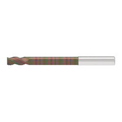 Corner Chamfer End Mill: 6.00 mm Dia, 13.00 mm LOC, 3 Flute, 0.40 mm Chamfer Width, Solid Carbide