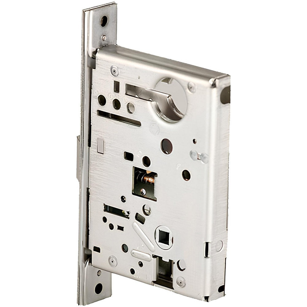 Electromechanical Locks; Type:  Electrified Mortise Lock; Fail Safe: No; Fail Secure: Yes; Request to Exit: Yes; Finish: Satin Chrome; Material: Metal