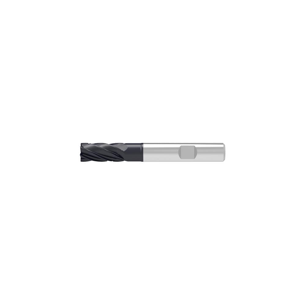 Corner Chamfer End Mill: 10.00 mm Dia, 22.00 mm LOC, 6 Flute, 0.20 mm Chamfer Width, Solid Carbide