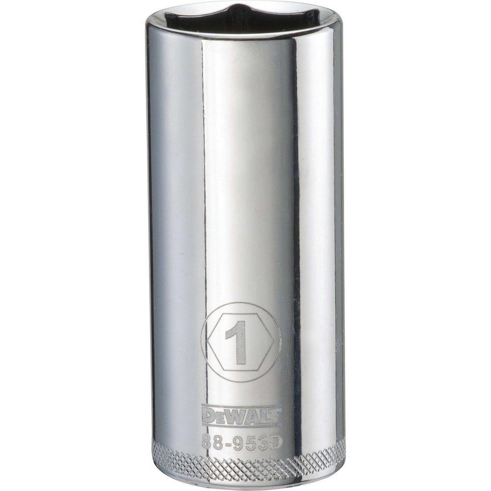 Deep Hand Socket: 1/2" Drive, 1" Socket, 6-Point