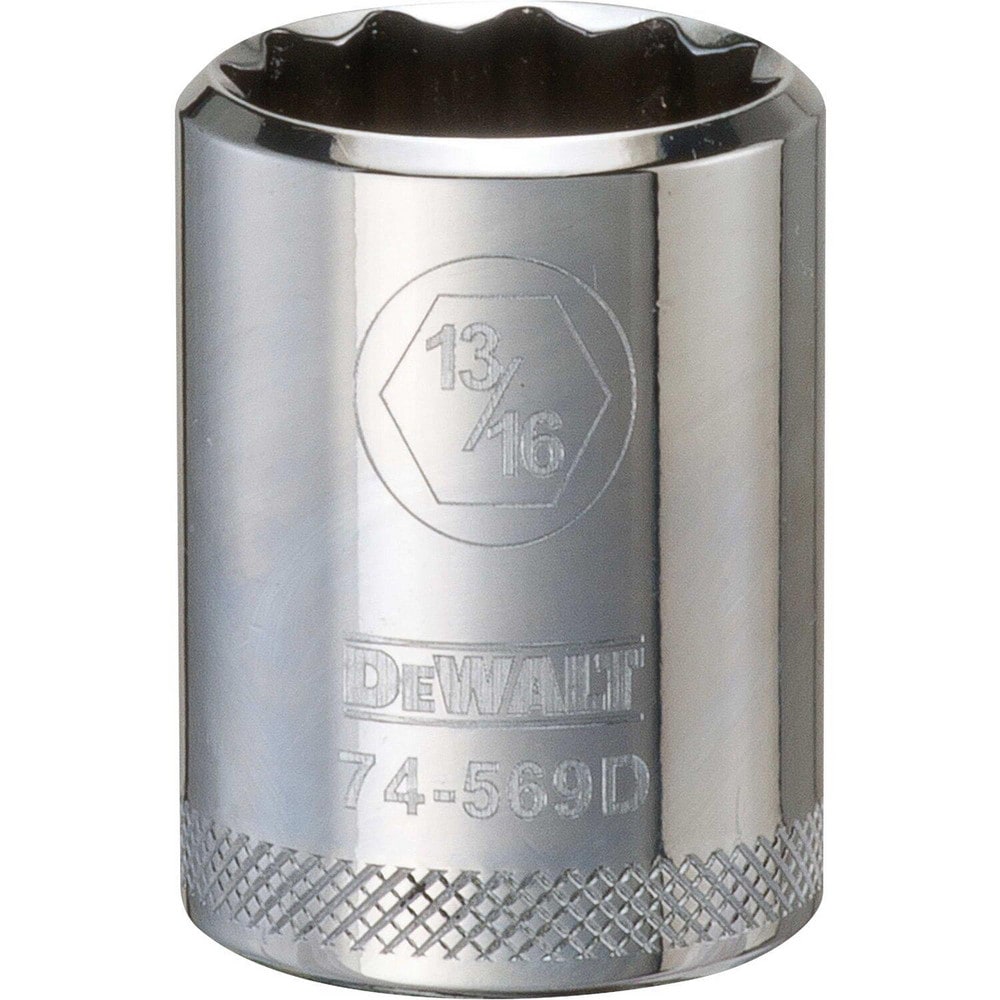 Standard Hand Socket: 1/2" Drive, 13/16" Socket, 12-Point
