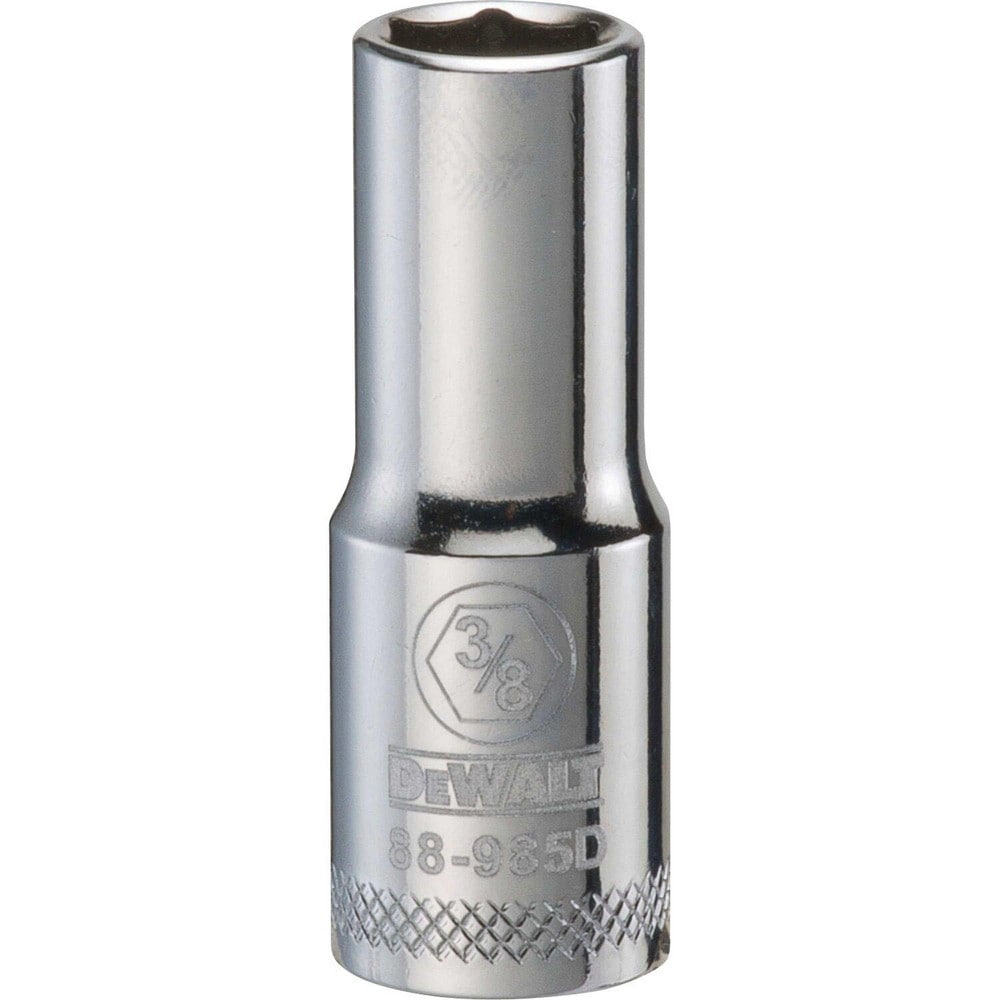 Deep Hand Socket: 3/8" Drive, 3/8" Socket, 6-Point