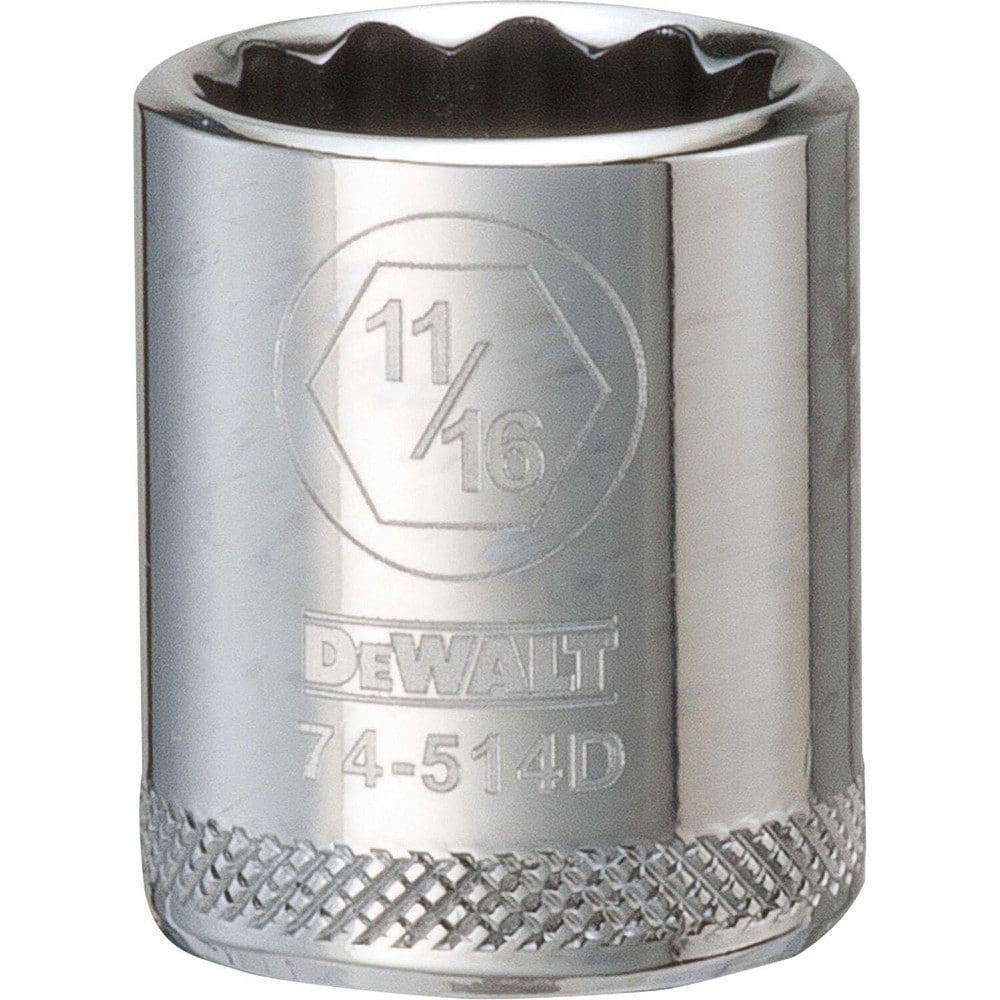 Standard Hand Socket: 3/8" Drive, 11/16" Socket, 12-Point