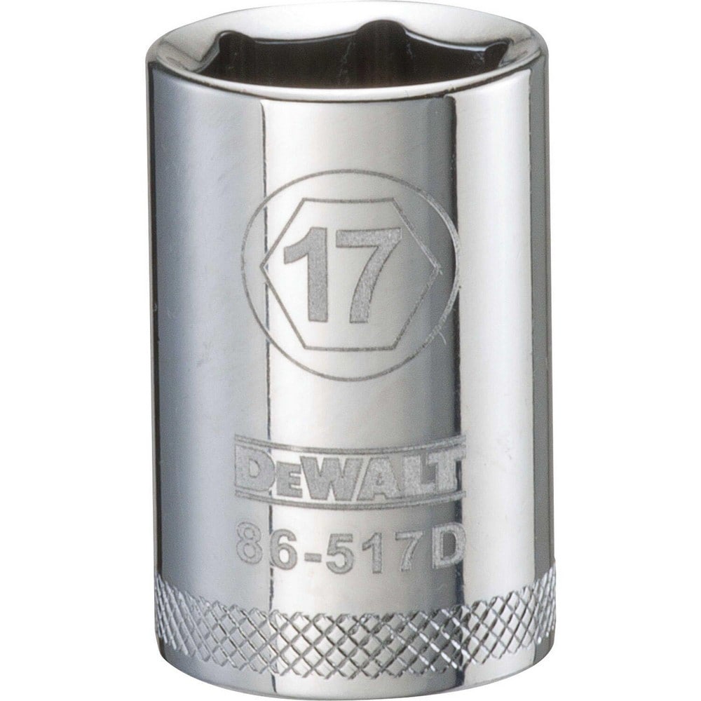 Standard Hand Socket: 1/2" Drive, 17.00 mm Socket, 6-Point
