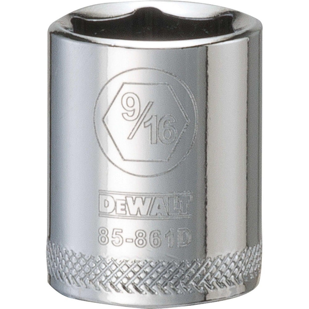 Standard Hand Socket: 1/4" Drive, 9/16" Socket, 6-Point