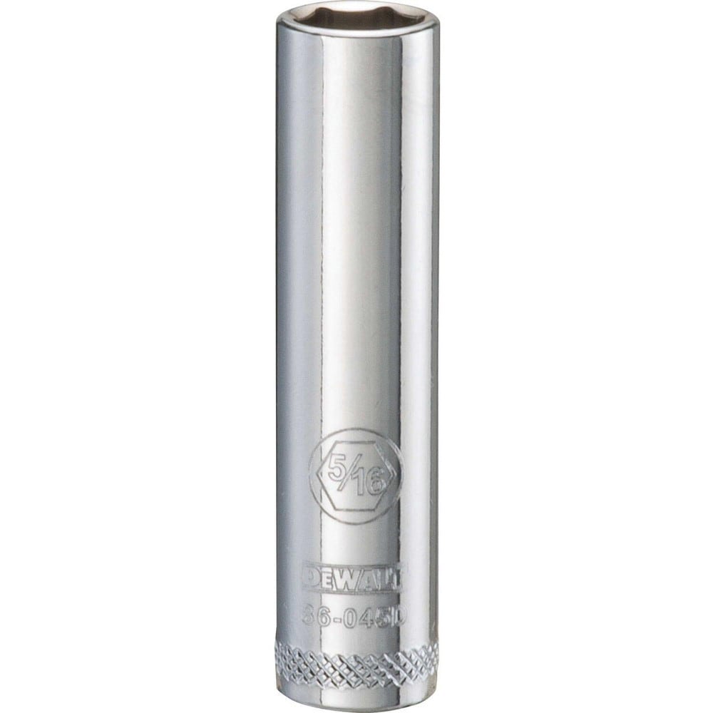 Deep Hand Socket: 1/4" Drive, 5/16" Socket, 6-Point