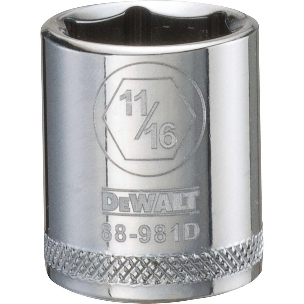 Standard Hand Socket: 3/8" Drive, 11/16" Socket, 6-Point