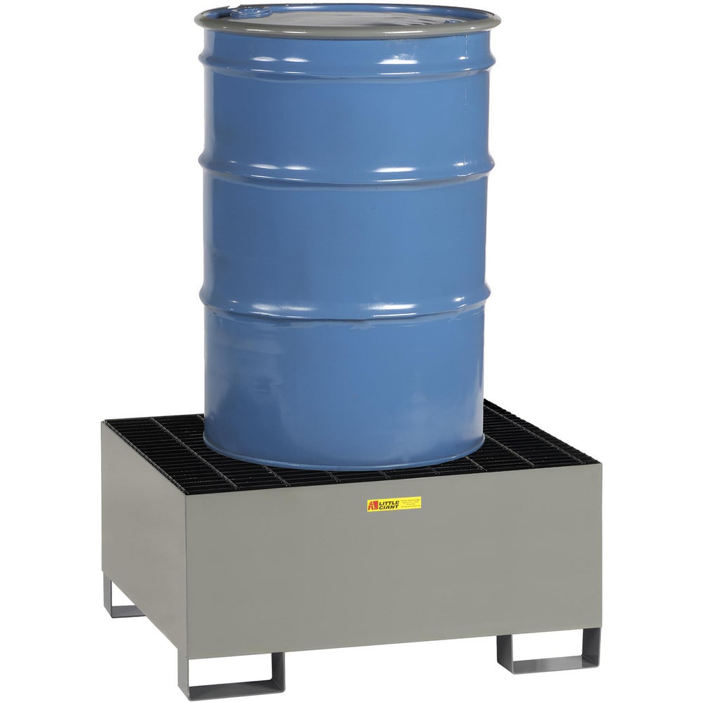 Spill Control Pallet: 1 Drum, 66.00 gal, 3000.00 lb, Steel