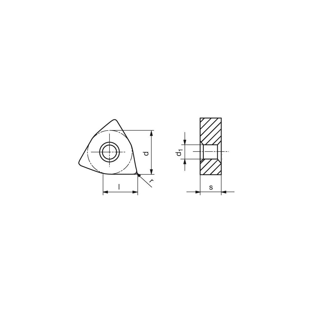 Turning Insert: WNMG333EN-M60 CTCM120, Carbide