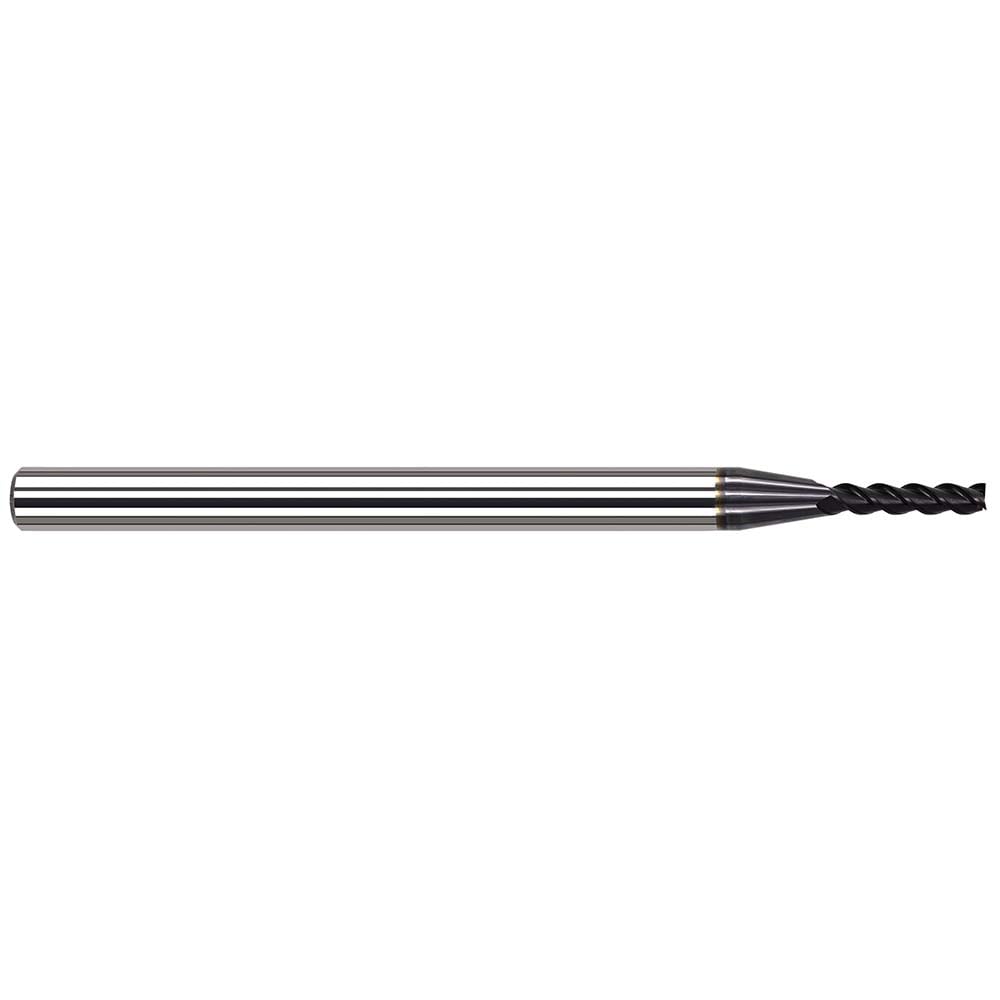 Square End Mill: 0.0250" Dia, 0.1250" LOC, 4 Flute, Solid Carbide