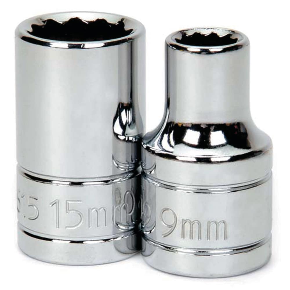 Standard Hand Socket: 1/2" Drive, 9.00 mm Socket, 12-Point