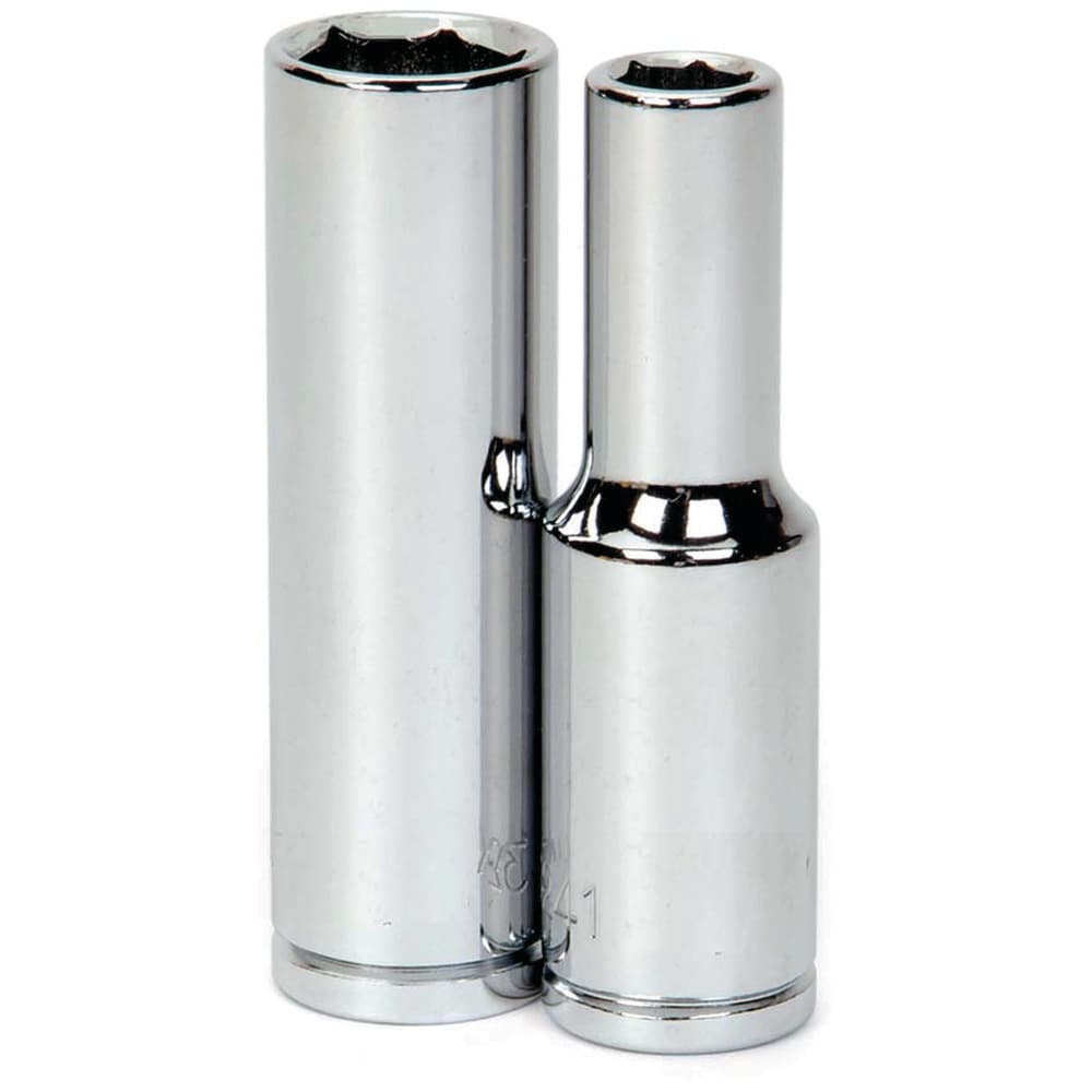 Deep Socket Hand Socket: 1/2" Drive, 17.00 mm Socket, 6-Point