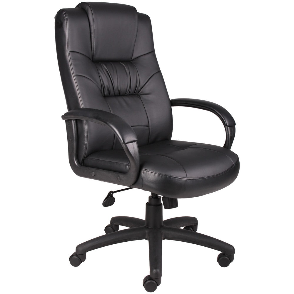 Task Chair: PU Leather, Adjustable Height, Black