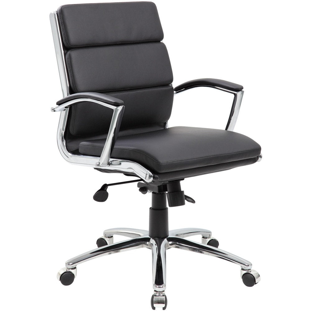 Task Chair: Vinyl, Adjustable Height, Black