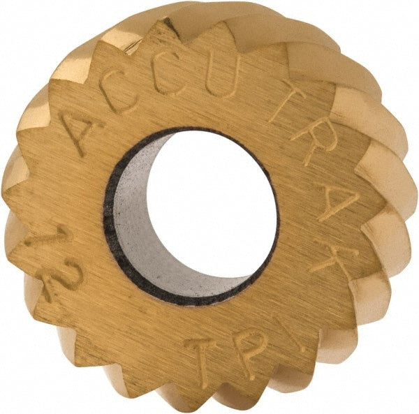 Convex Knurl Wheel: 5/8" Dia, 90 ° Tooth Angle, 12 TPI, Diagonal, Cobalt