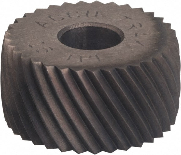 Convex Knurl Wheel: 3/4" Dia, 90 ° Tooth Angle, 16 TPI, Diagonal, Cobalt