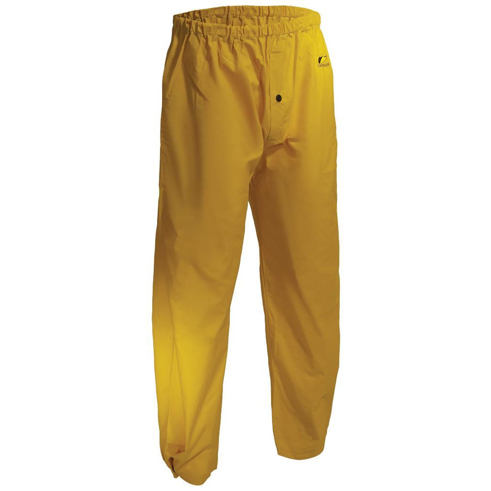 Rain Pants: Polyester & PVC, Yellow, 5X-Large