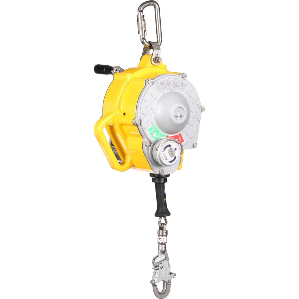 Self-Retracting Lifeline: 310 lb Capacity, 50.00' Lifeline, Carabiner