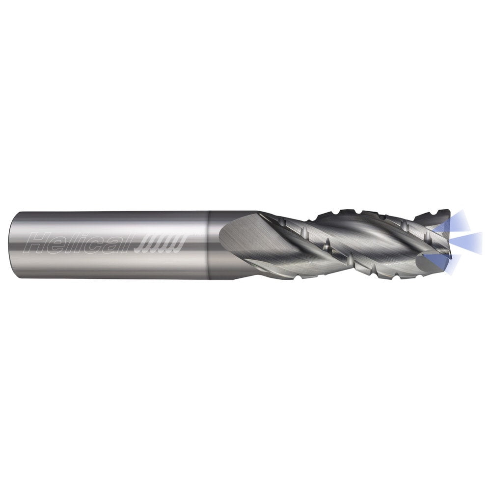 Corner Radius End Mill: 0.75" Dia, 1.6250" LOC, 35 deg Helix, Corner Radius End, Centercutting Series Aluminum - 3 Flute - Corner Radius - 35° Helix - Variable Pitch - Chipbreaker - Coolant Fed