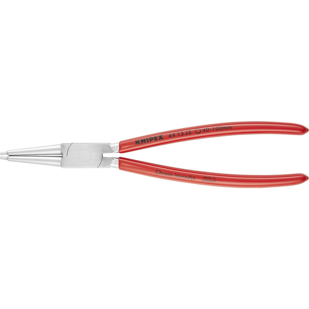 Retaining Ring Pliers; Type: Internal Snap Ring Pliers; Tip Angle: 0; Ring Diameter Range (Inch): 1-37/64 to 3-15/16; Overall Length (Inch): 8-3/4