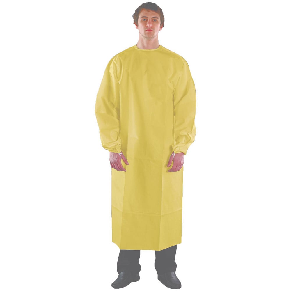 Disposable & Chemical-Resistant Apron: Size 5X-Large, 83" Length, 0.2100 mil Thick, Yellow