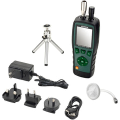 Thermometer/Hygrometers & Barometers; Product Type: Air Quality Monitor, Particle Counter; Probe Type: Wireless Sensor; Accuracy: ±3.5%; Dew Point Accuracy: ±3.5%; Power Source: Battery; Battery Size: 9V