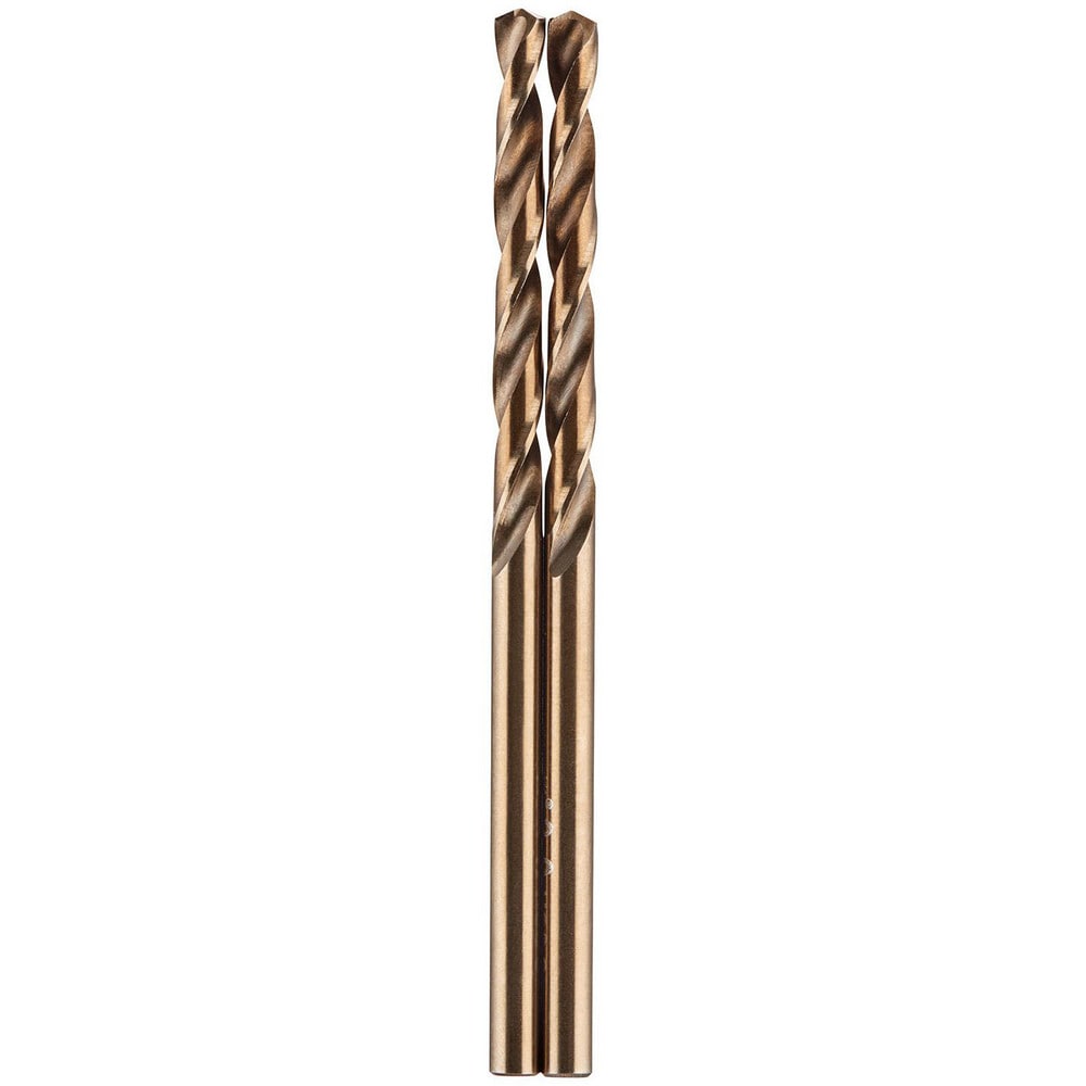 Mechanics Drill Bit: 0.1180" Dia, 135°, Cobalt, Hex Shank, Split Point