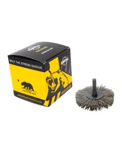 2 1/2″ Diameter × 0.437″ Width, 320 Grit, Aluminum Oxide, 0.022″ Crimped Bristle, Wheel Brush