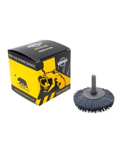 2″ Diameter × 1/2″ Width, 320 Grit, Silicon Carbide, 0.022″ Crimped Bristle, Wheel Brush