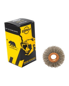 2″ Diameter × 1/2″ Width, 120 Grit, Aluminum Oxide, 0.040″ Crimped Bristle, Wheel Brush
