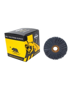 4″ Diameter × 3/4″ Width, 500 Grit, Silicon Carbide, 0.018″ Crimped Bristle, Wheel Brush