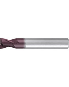 Square End Mill; 1.4 mm Dia. × 2.8 mm LOC × 3 mm Shank Dia. × 38 mm OAL ; 2 FL ; Carbide ; AlTiN ; Series 2510A