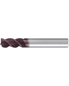 Square End Mill; 6 mm Dia. × 10 mm LOC × 6 mm Shank Dia. × 57 mm OAL ; 3 FL ; Carbide ; AlTiN ; Series 2518A