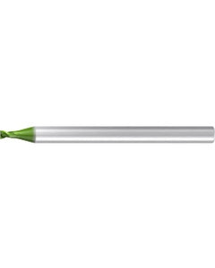 Square End Mill; 1 mm Dia. × 0.6 mm LOC × 3 mm Shank Dia. × 38 mm OAL ; 2 FL ; Carbide ; AlCr ; Series Micro