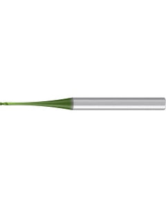 Torus End Mill; 1.5 mm Dia. × 1.5 mm LOC × 6 mm Shank Dia. × 80 mm OAL ; 2 FL ; Carbide ; AlCr ; 0.3 mm R ; Series Micro