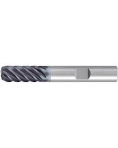 Corner Radius End Mill; 1/2″ Dia. × 1″ LOC × 1/2″ Shank Dia. × 3″ OAL ; 6 FL ; Carbide ; AlCr ; 0.01″ R