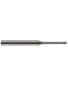 1/32″ Dia. × 0.155″ LOC × 1/8″ Shank Size × 2-1/2″ OAL, 3 Flute, Carbide, Uncoated, Ballnose Endmill