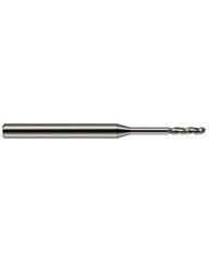 1/32″ Dia. × 0.155″ LOC × 1/8″ Shank Size × 2-1/2″ OAL, 3 Flute, Carbide, Uncoated, Ballnose Endmill