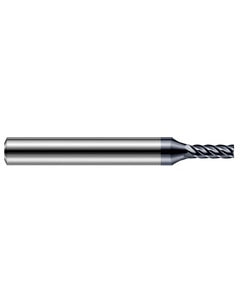 3/32″ Cutting Dia. × 1/4″ Shank Size × 1/2″ LOC × 2-1/2″ OAL, 5 Flute, Carbide, AlTiN Nano, 0.01″ Corner Radius End Mill
