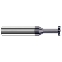 Keyseat Cutter, 5/32″ Dia. × 3/16″ Shank Dia. × 3/32″ CW × 2″ OAL, 6 Teeth, Carbide, Round Shank, AlTiN, Specialty Profiles