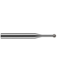 1/8″ Dia. × 0.107″ LOC × 1/8″ Shank Size × 1-1/2″ OAL, Flute, Carbide, Uncoated, Ballnose Endmill