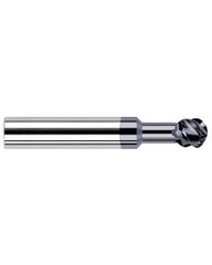 1/8″ Dia. × 0.107″ LOC × 1/8″ Shank Size × 1-1/2″ OAL, 4 Flute, Carbide, TiAlN, Ballnose Endmill